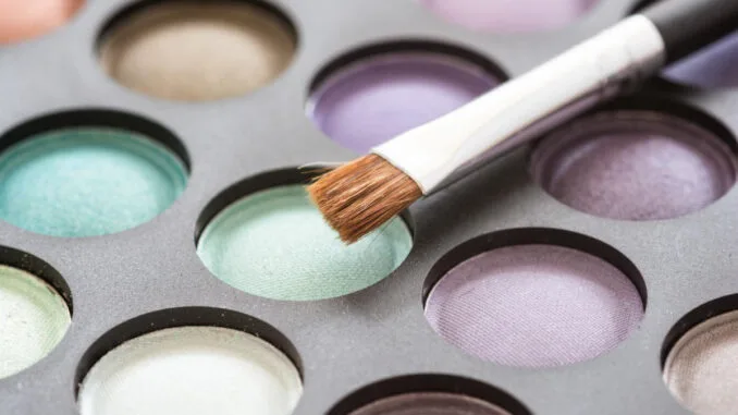 gros plan sur une palette de maquillage